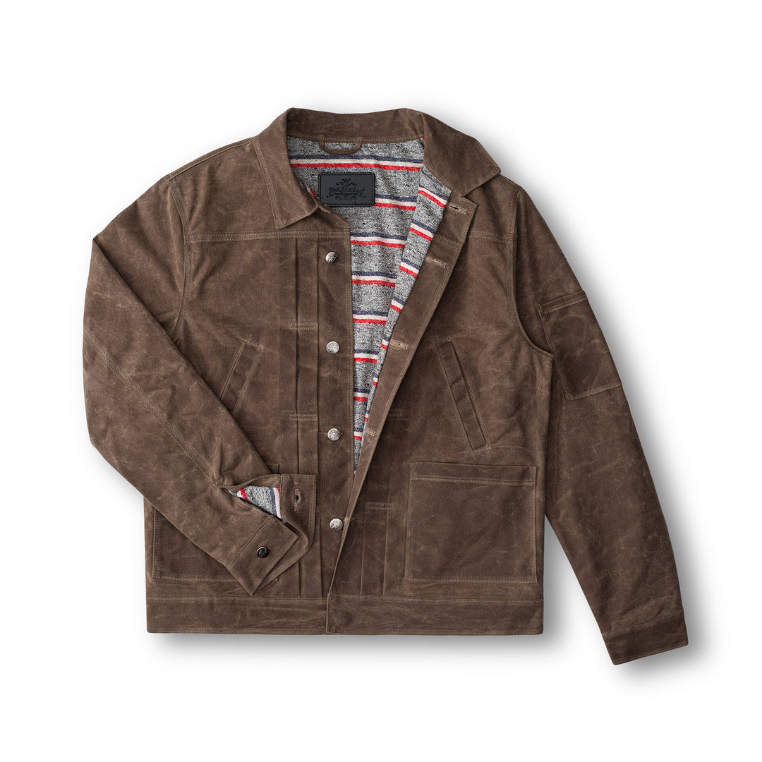 CHAQUETA ANTIGUA N.º 95 - EDICIÓN LIMITADA - FORRO DE RAYAS - ROBLE