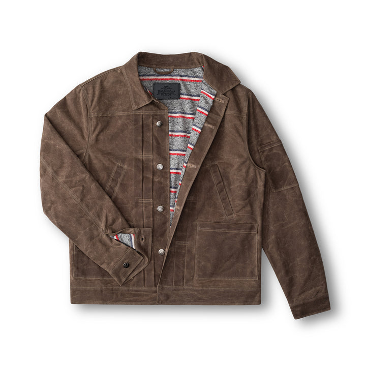 CHAQUETA ANTIGUA N.º 95 - EDICIÓN LIMITADA - FORRO DE RAYAS - ROBLE