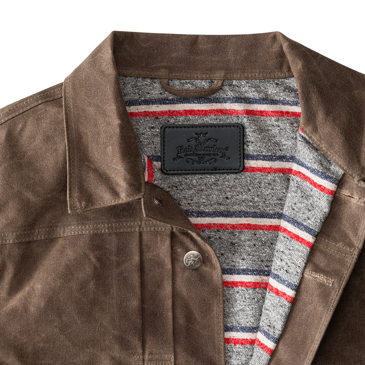 CHAQUETA ANTIGUA N.º 95 - EDICIÓN LIMITADA - FORRO DE RAYAS - ROBLE
