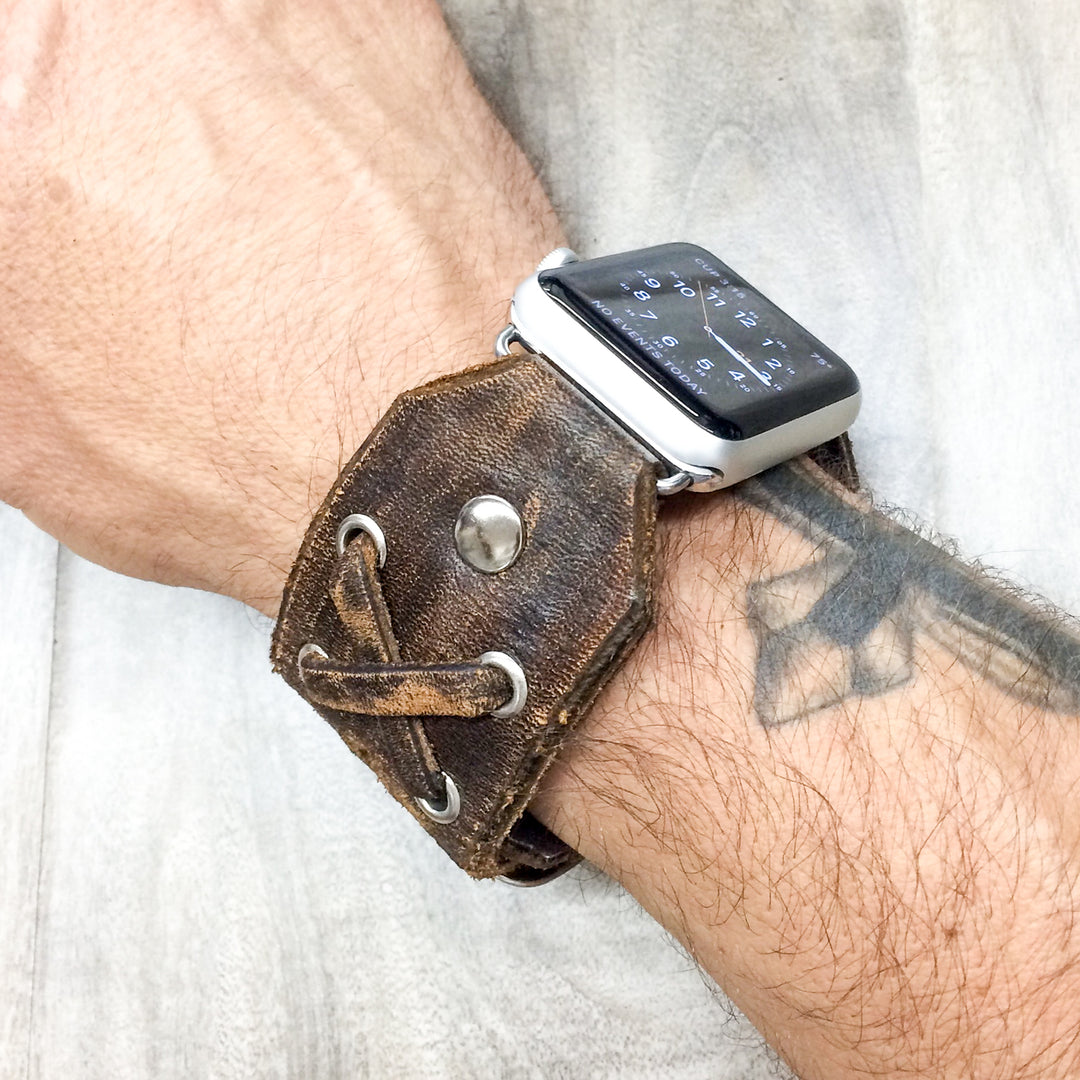 Apple "X-STRAP" Wolverine watch band (Chocolate Distressed)