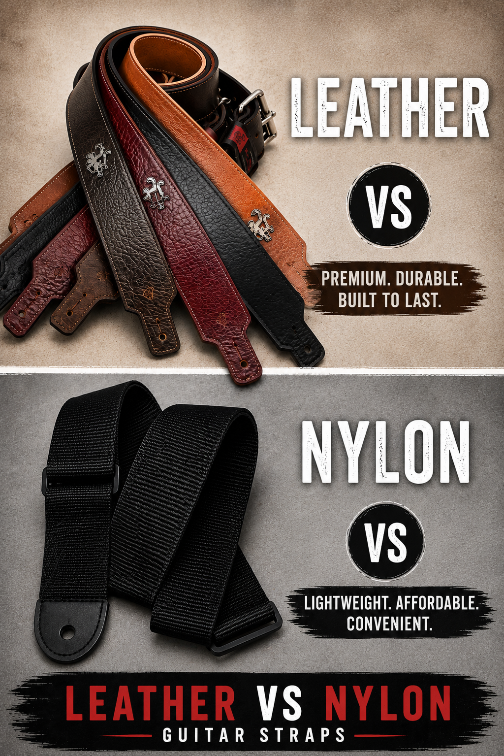 Leather Vs. Nylon guitar straps