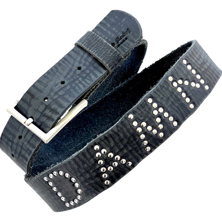 DAMN vintage studded leather belt by Red Monkey