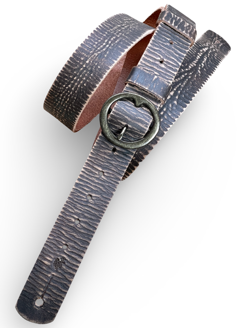 Southern Man vintage distressed leather guitar strap by Red Monkey