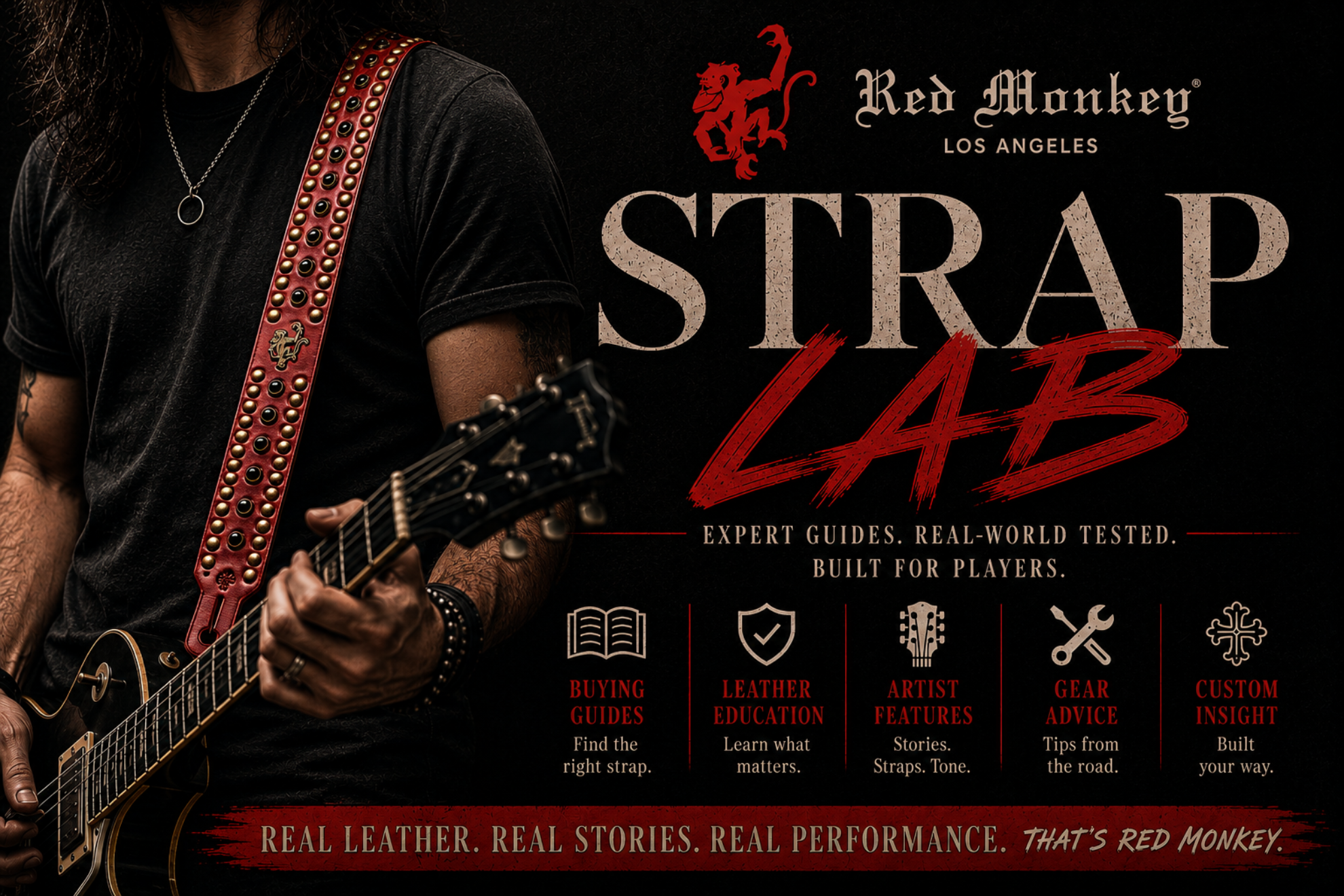 Strap Lab Expert Leather guitar strap guide
