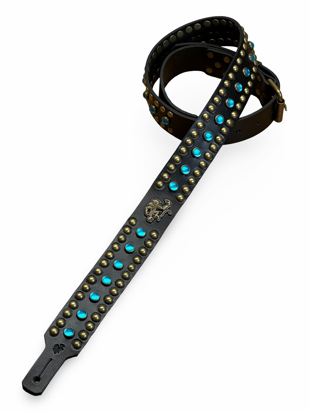 Cinturino Chitarra In Pelle Nera SLASHER Classic - RYB Los Angeles - Sottile E Lungo - Foto 1
