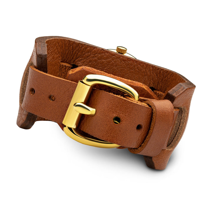 Handmade leather watchband by Red Monkey Designs
