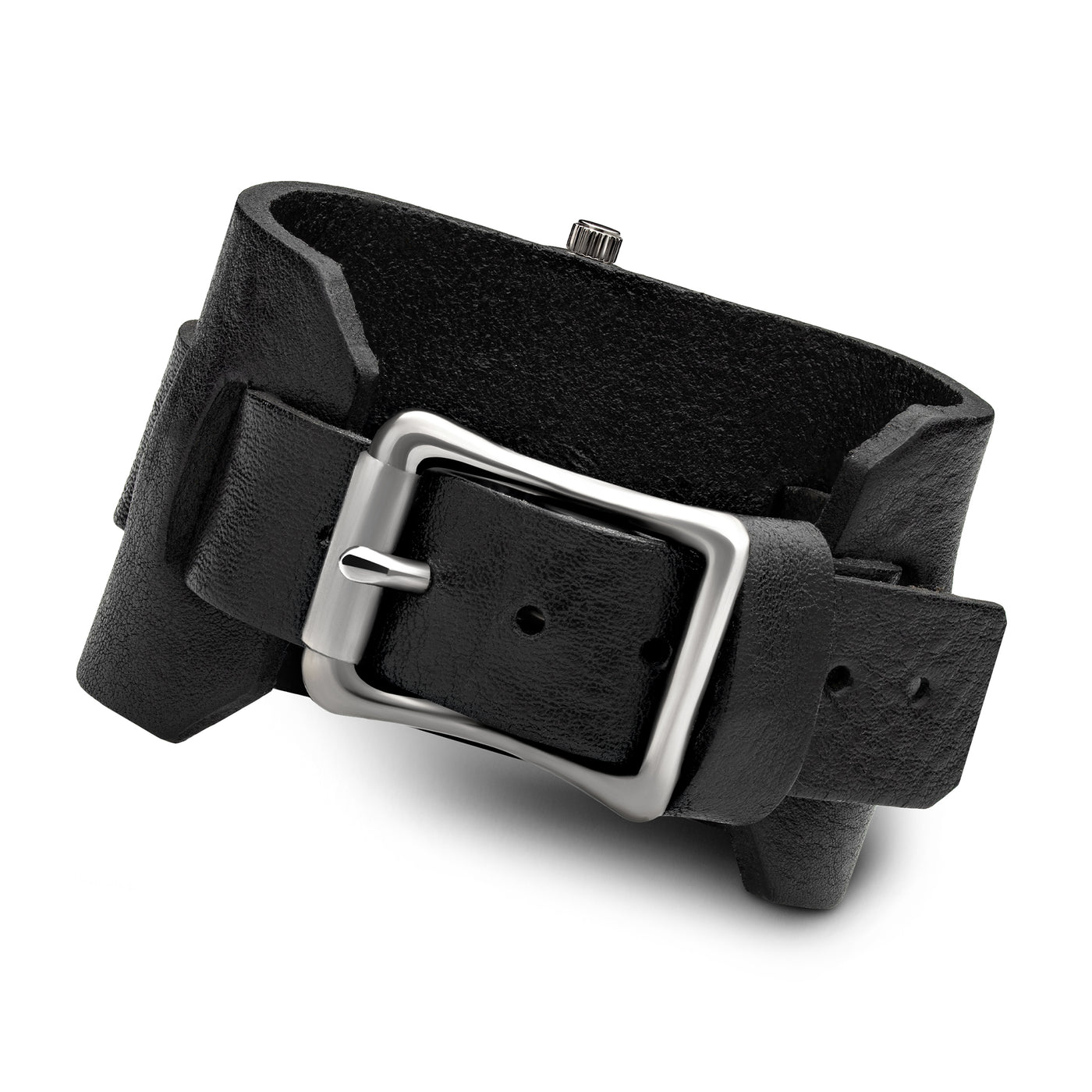 Brad Pitt Black leather watch