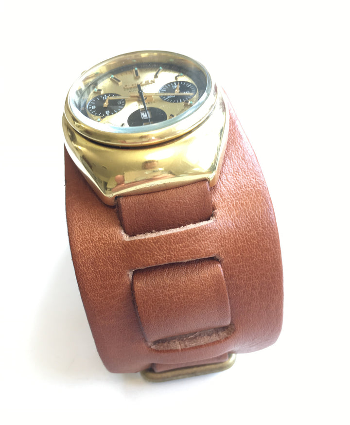 Citizen Bullhead watch and leather watchband as worn by Cliff Booth