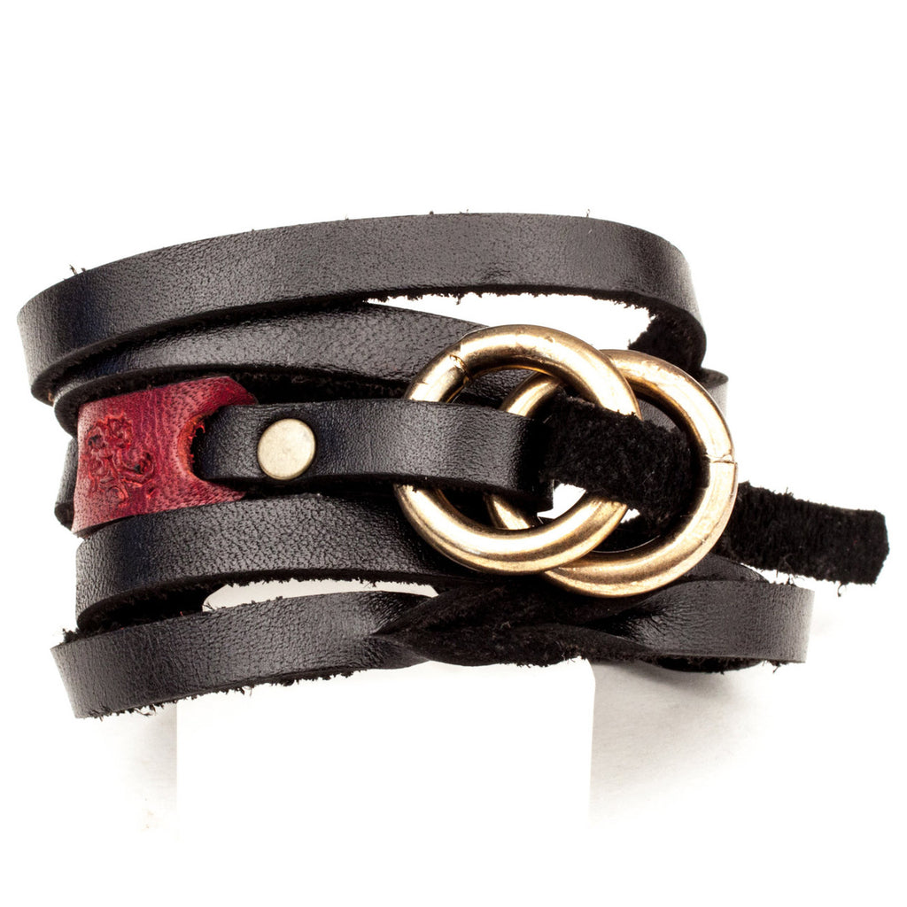 5-Wrap Leather Bracelet | Red Monkey Designs – Red Monkey Los Angeles