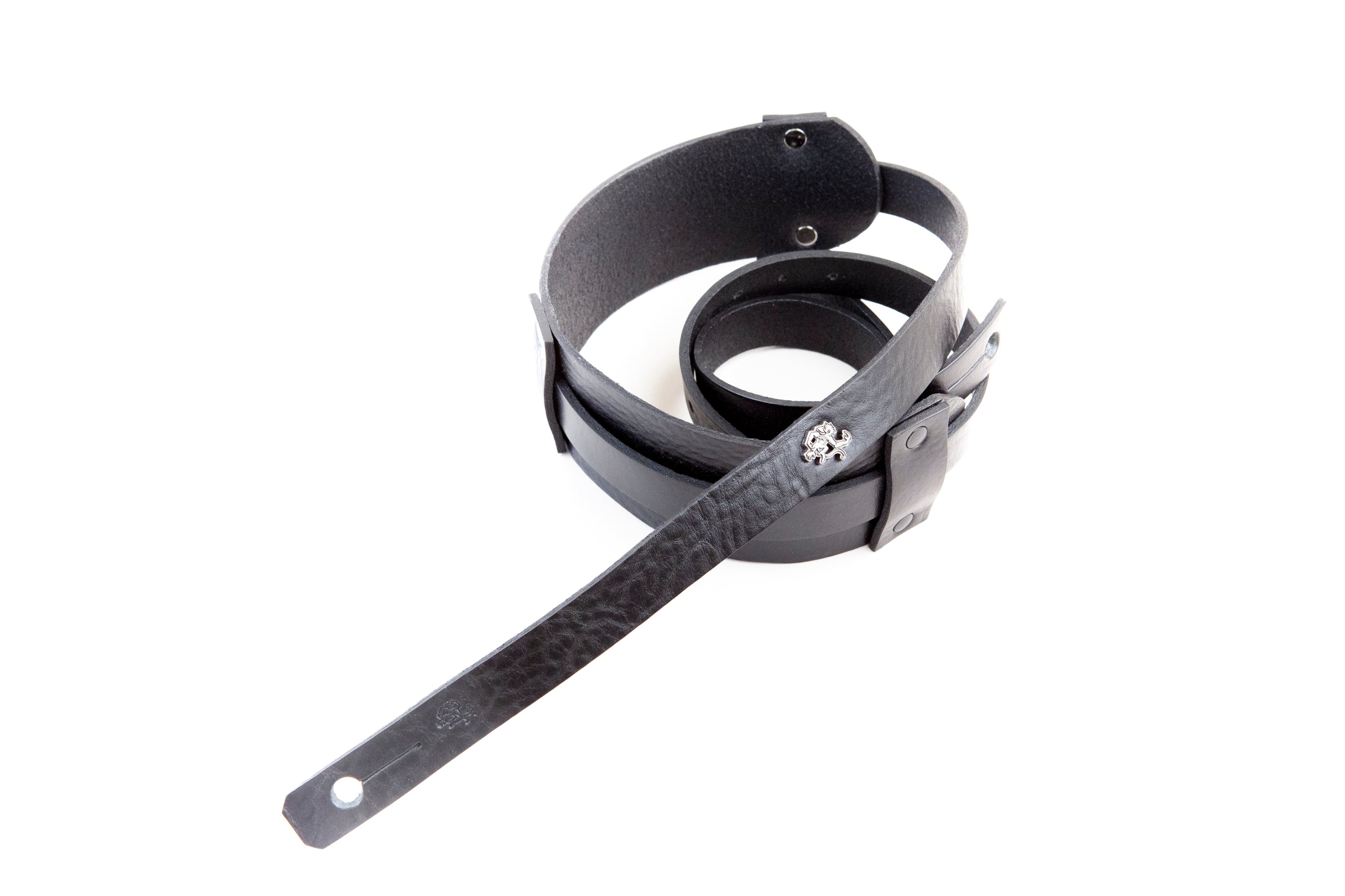 Comfortable Thin Black Leather Guitar Strap | Red Monkey – Red Monkey Los  Angeles