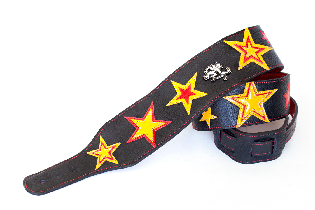 Starchild leather guitar strap by Red Monkey Custom Shop