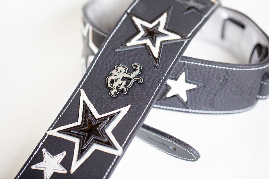 Star Strap for guitars made out of leather