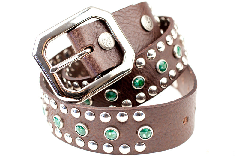 Circus leather belt with Americana and western-inspired styling