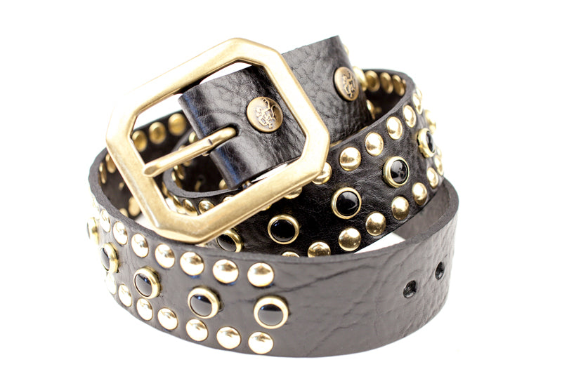 Close-up of Circus Belt with snap fasteners for quick buckle changes