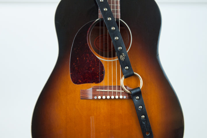 Nash studded guitar strap featured on our Gibson J-45 acoustic guitar.