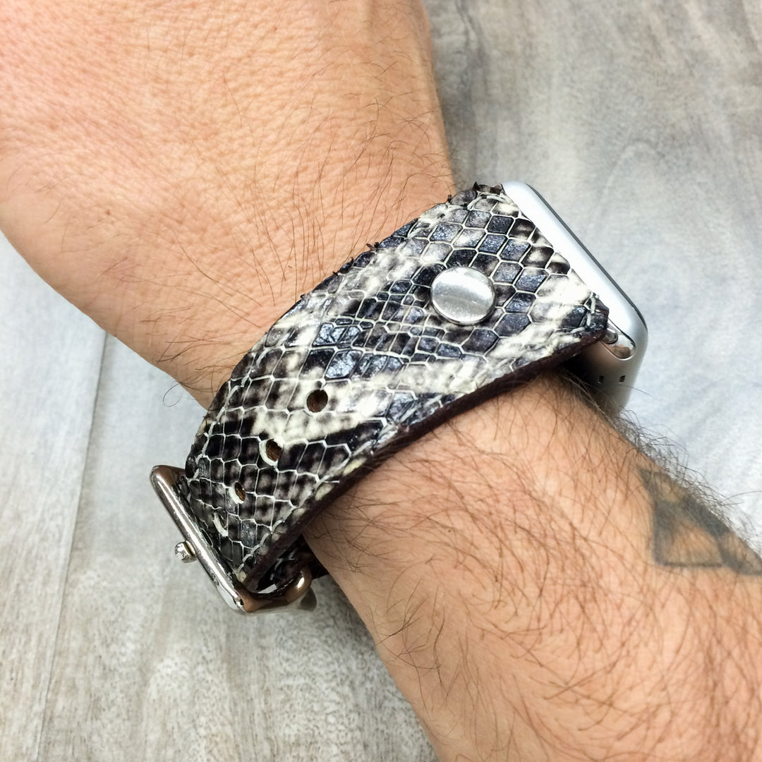 Leather Python looking Apple Watch band