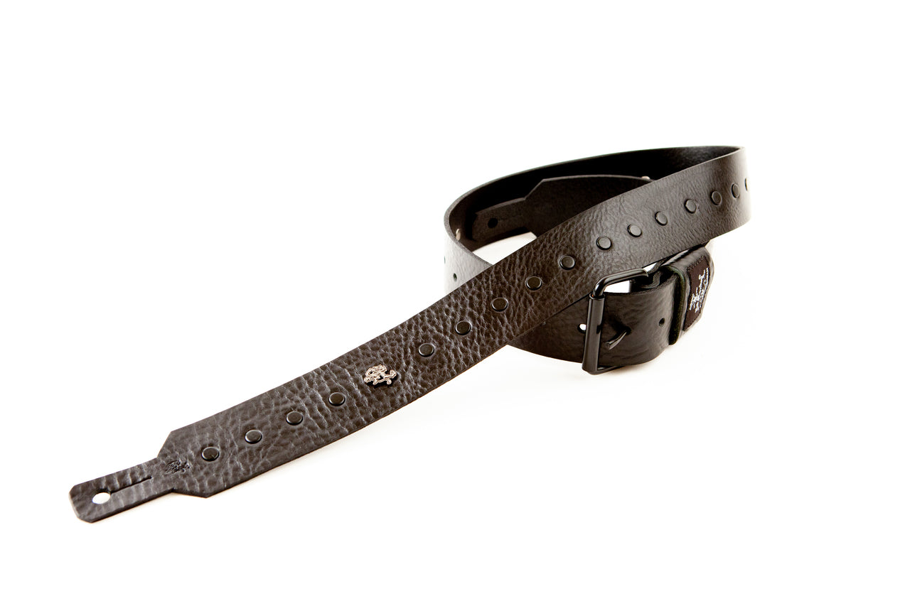Black leather Red Monkey guitar strap would look great with Black Beauty gui tar