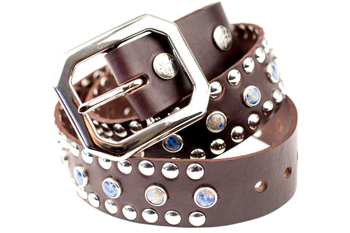 Circus Belt - Espresso & Mosaic Blue